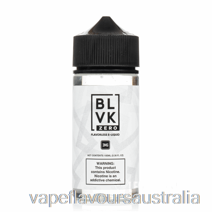 Vape Nicotine Australia Flavorless - BLVK - 100mL 0mg